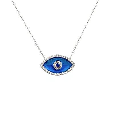 by Eda Çetin - Medium Camgöz Necklace - Silver Color