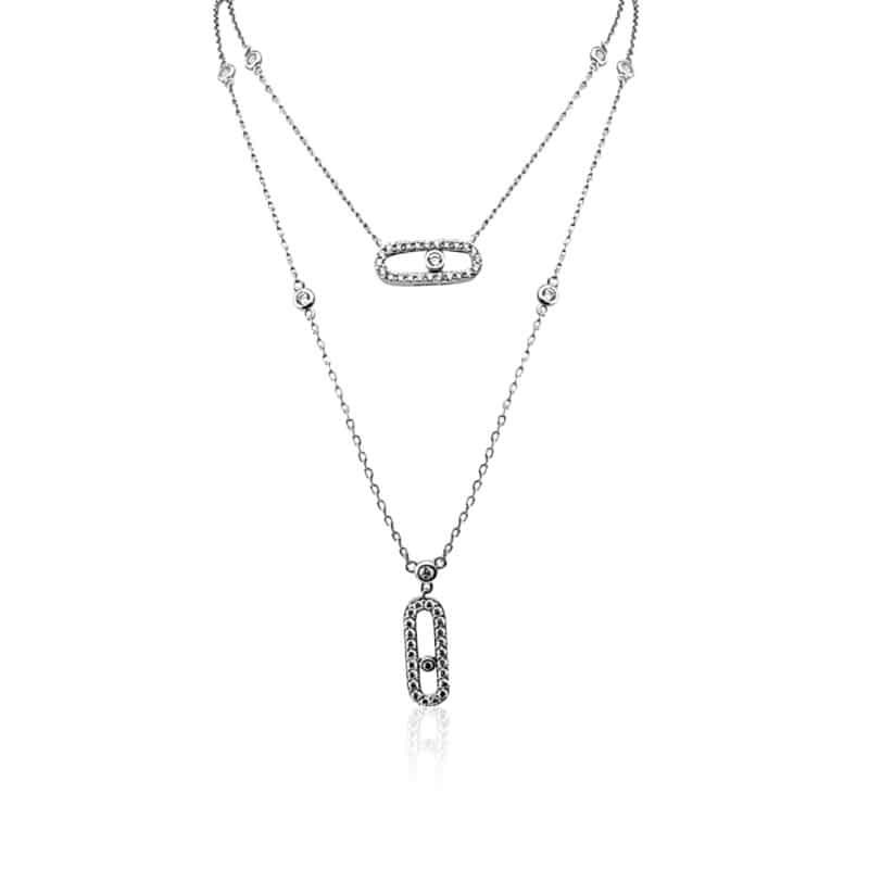 Merina Self Double Necklace 