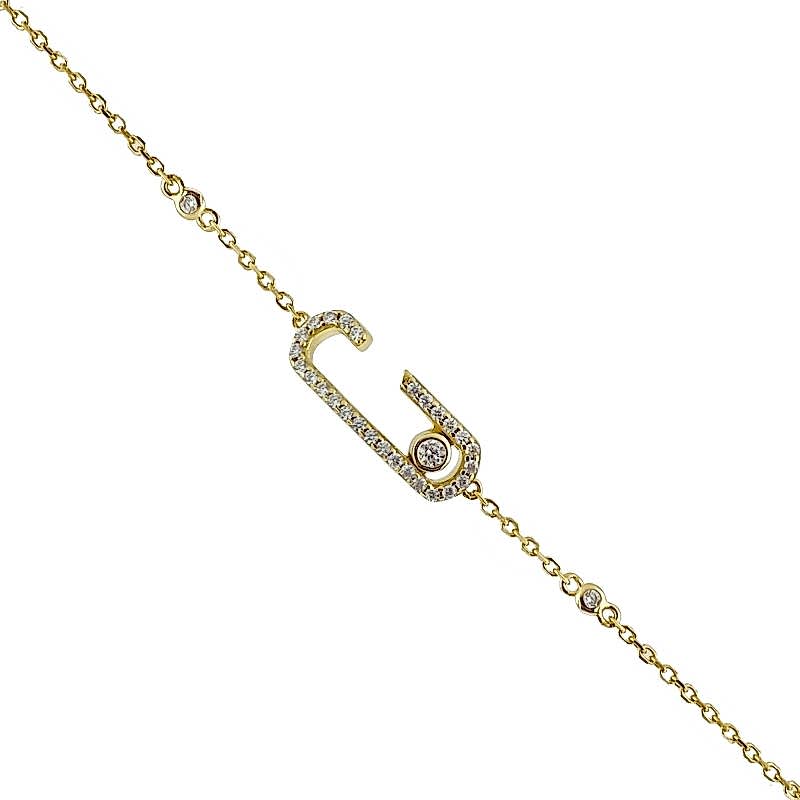 Merina Single Chain Stone Bracelet