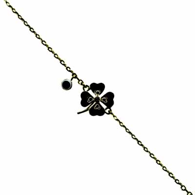 by Eda Çetin - Mini Enamel Clover Bracelet