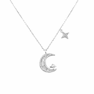 by Eda Çetin - Moon Star Stone Necklace