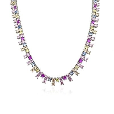 by Eda Çetin - Morini Colorful Italian Tennis Necklace