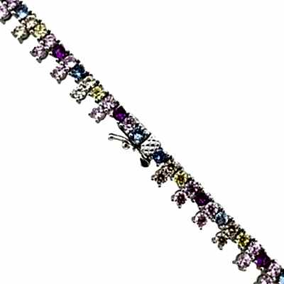 by Eda Çetin - Morini Colorful Italian Tennis Necklace (1)