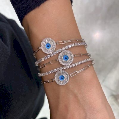 by Eda Çetin - New Form Glass Eye Bracelet (1)