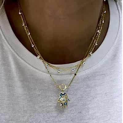 by Eda Çetin - New Series Hamsa ( Hand Of Fatima) Necklace (1)
