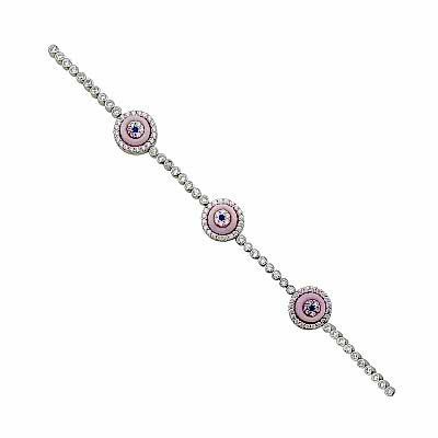 by Eda Çetin - New Series Thin Glass Eye Bracelet - Triple (1)