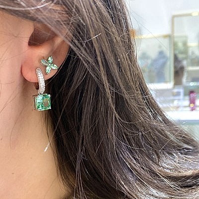 by Eda Çetin - Nile Green Marquise Earrings