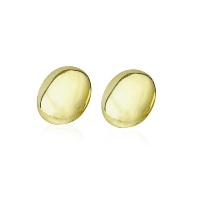 Oval Toffy Italian Earrings - Thumbnail