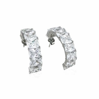 by Eda Çetin - Paula Ice Cut Hoop Earrings