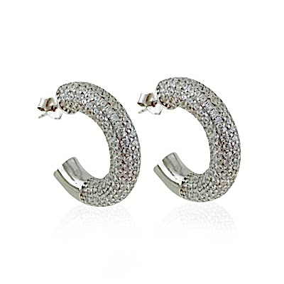 by Eda Çetin - Paula Stone Hoop Earrings