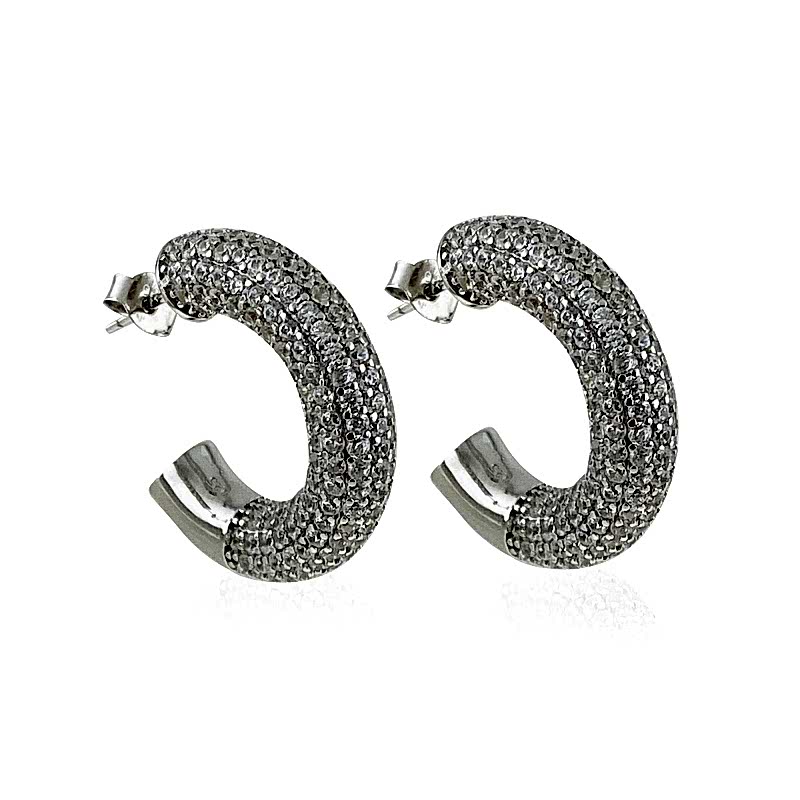Paula Stone Hoop Earrings