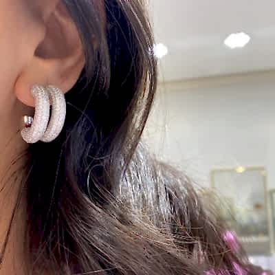 by Eda Çetin - Paula Stone Hoop Earrings (1)