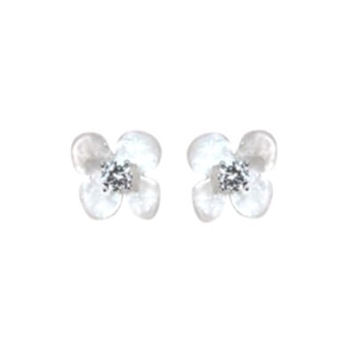 by Eda Çetin - Pearl Flower Earrings