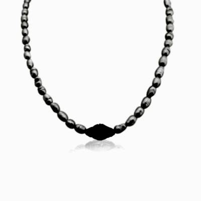 by Eda Çetin - Pearl Necklace with Diamond Detail
