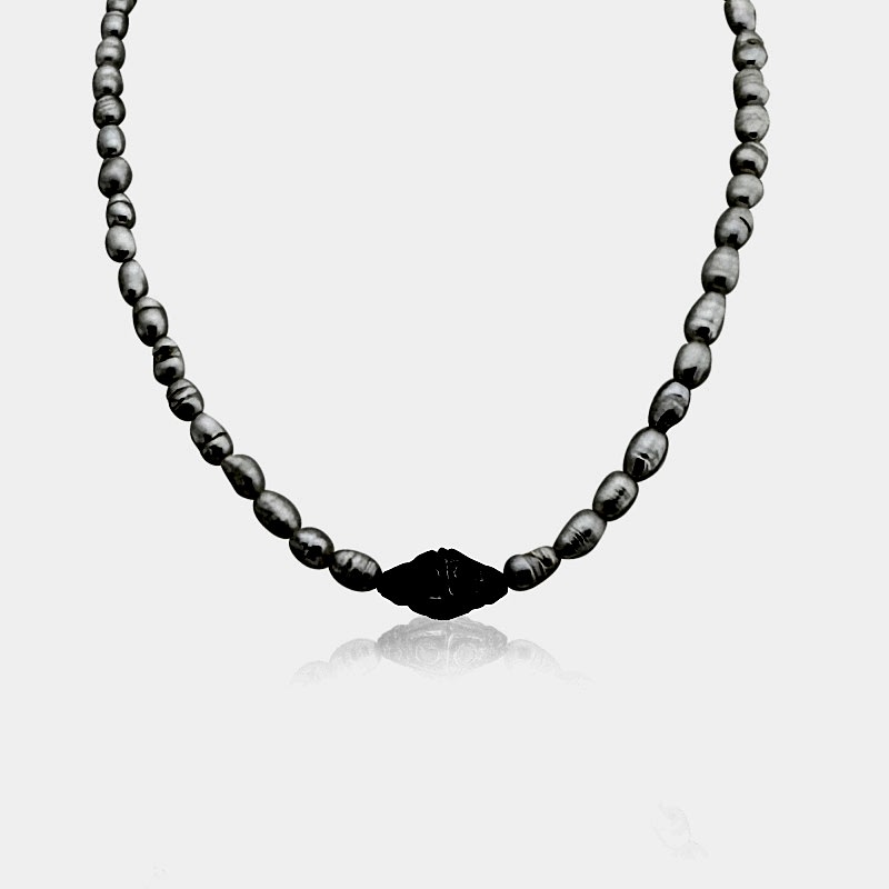 Pearl Necklace with Diamond Detail