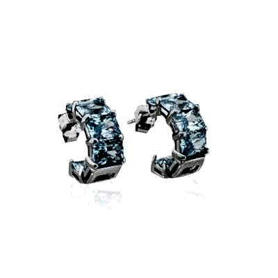 by Eda Çetin - Perla Ice Cut Small Hoop Earrings