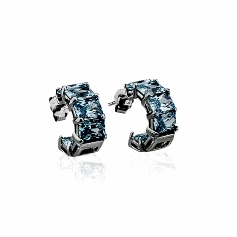 Perla Ice Cut Small Hoop Earrings