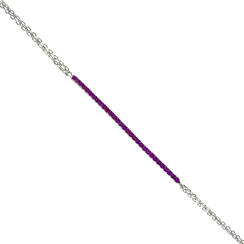 Ruby Strip Italian Bracelet