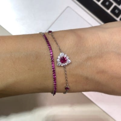 by Eda Çetin - Ruby Strip Italian Bracelet (1)