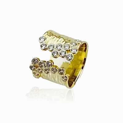 by Eda Çetin - Rute Stone Ring - Thick Form