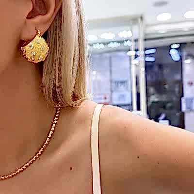 by Eda Çetin - Ruub Stone Processed Ball Earrings 