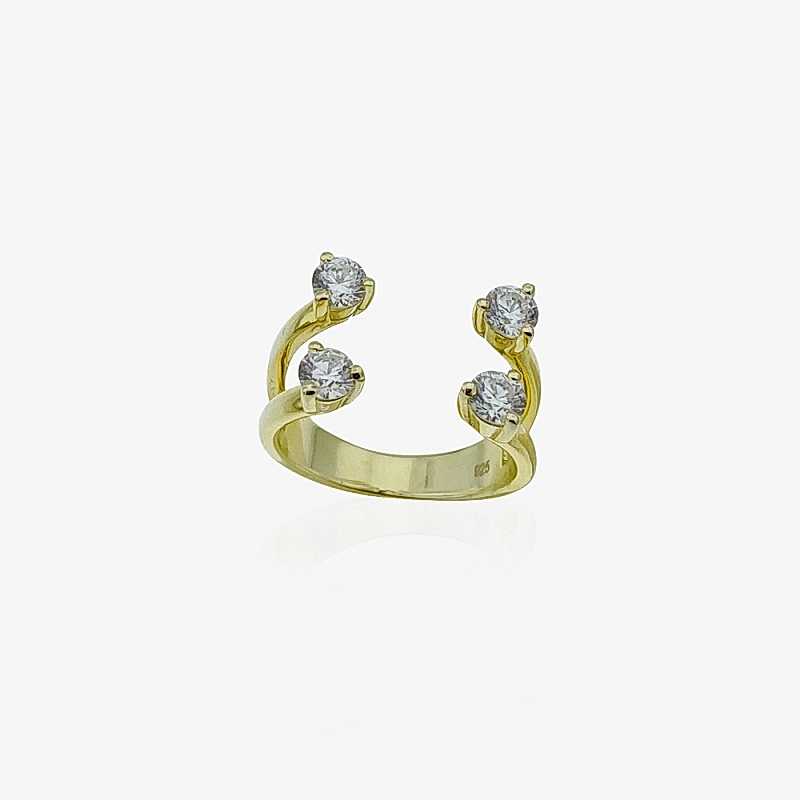 Self Double Solitaire Ring