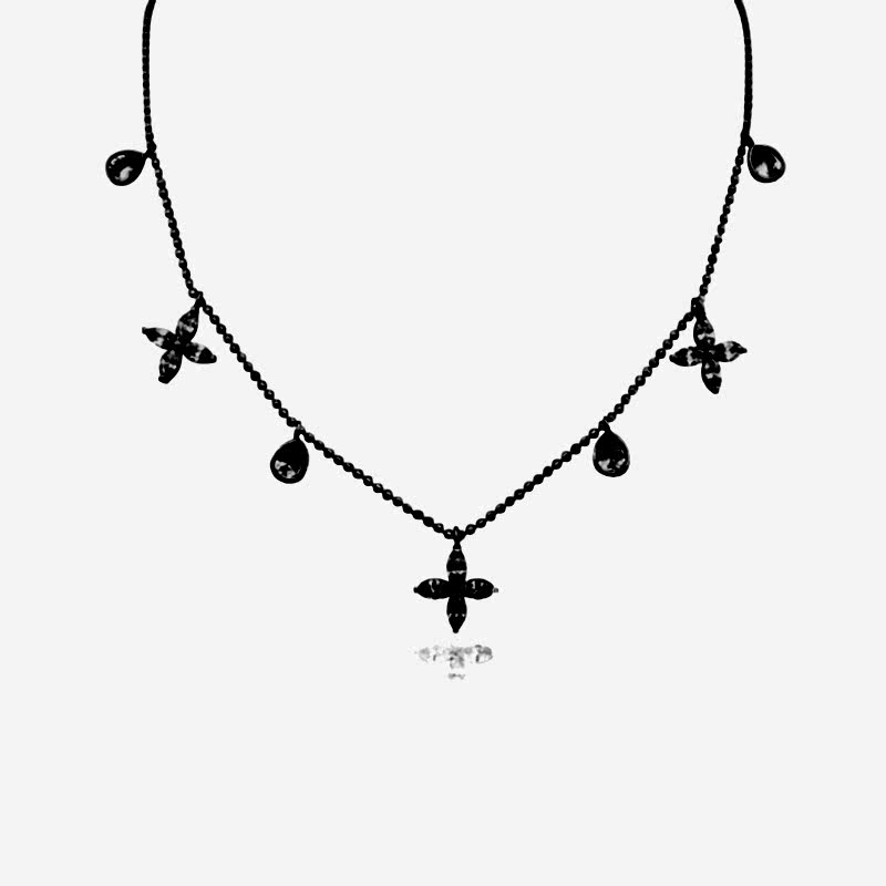 Sequined Mude Marquise Necklace - Large