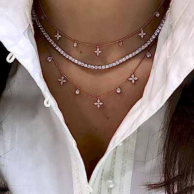 by Eda Çetin - Sequined Mude Marquise Necklace - Small (1)