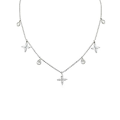 by Eda Çetin - Sequined Mude Marquise Necklace - Small