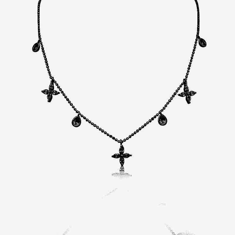 Sequined Mude Marquise Necklace - Small