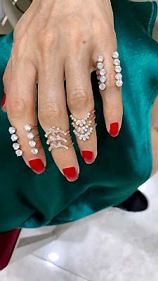 by Eda Çetin - Silver Color Single Stone Form Joint Ring (1)