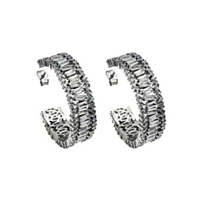 by Eda Çetin - Suzanna Baguette Hoop Earrings