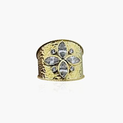 by Eda Çetin - Tattoo Plate Marquise Ring