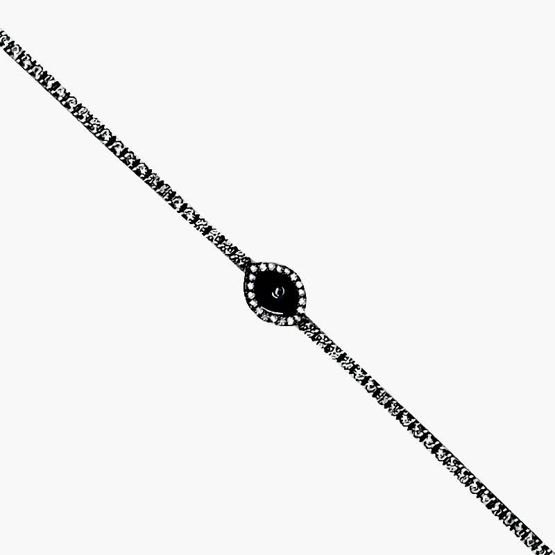Thin Mounted Glass Eye Bracelet - Single