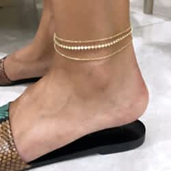 by Eda Çetin - Three Row Italian Chain Anklet (1)