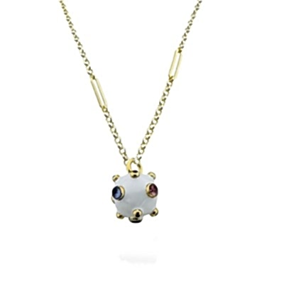 by Eda Çetin - Tourmaline Enamel Necklace - Mirella Chain