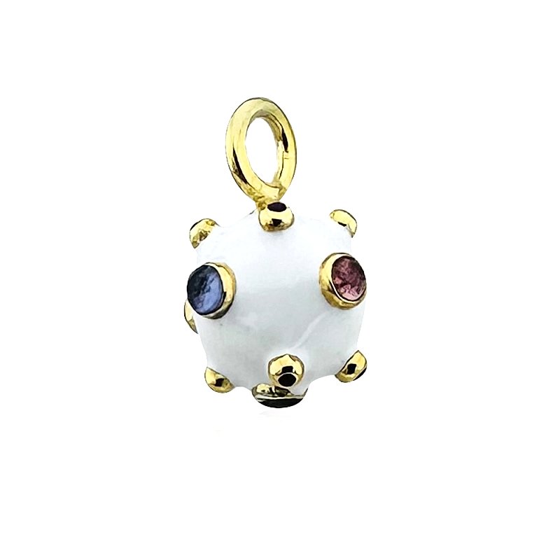 Tourmaline Enamel Pendants