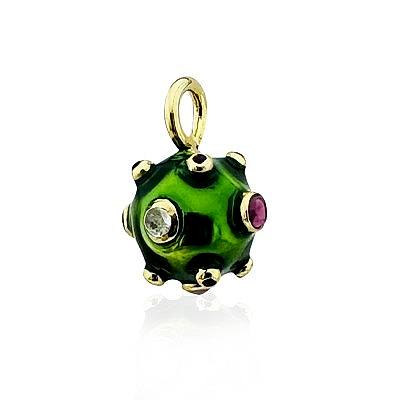 Tourmaline Enamel Pendants - Thumbnail
