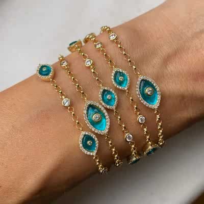 by Eda Çetin - Triple Mini Glasseye Bracelet (1)