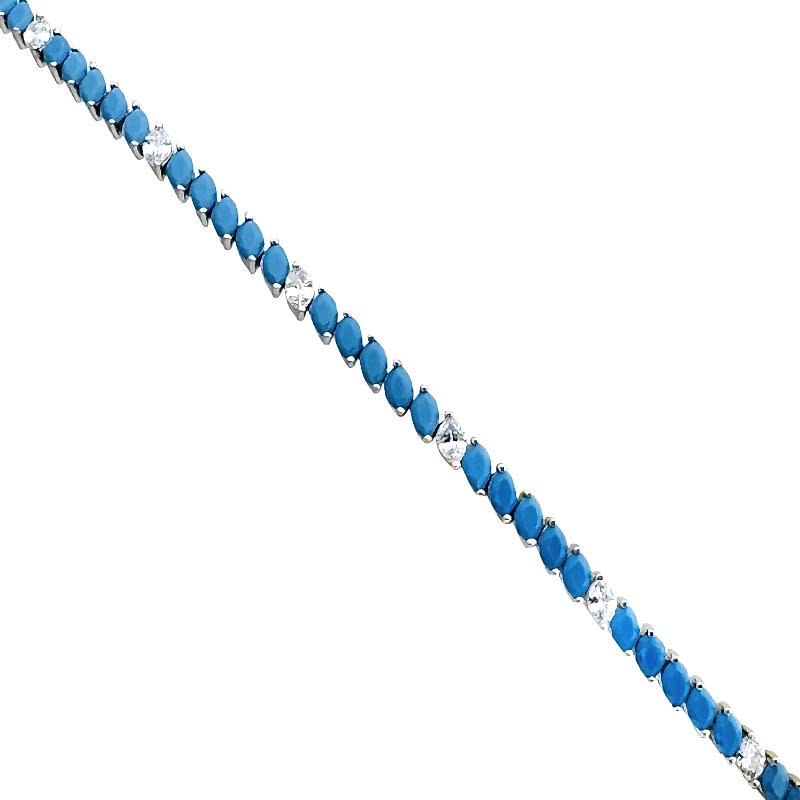 Turquoise Marquise Tennis Bracelet