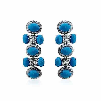 by Eda Çetin - Turquoise Royal Max Earrings