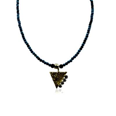 by Eda Çetin - Turquoise Triangle Stone Necklace
