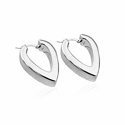 V Form Italian Earrings - Thumbnail
