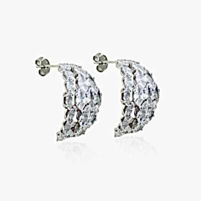 Venora Marquise Hoop Earrings - Thumbnail