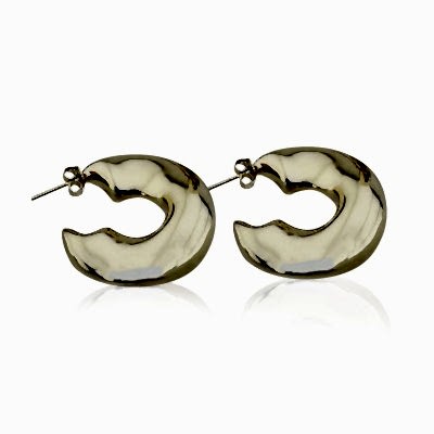 Wave Form Italian Earrings - Thumbnail